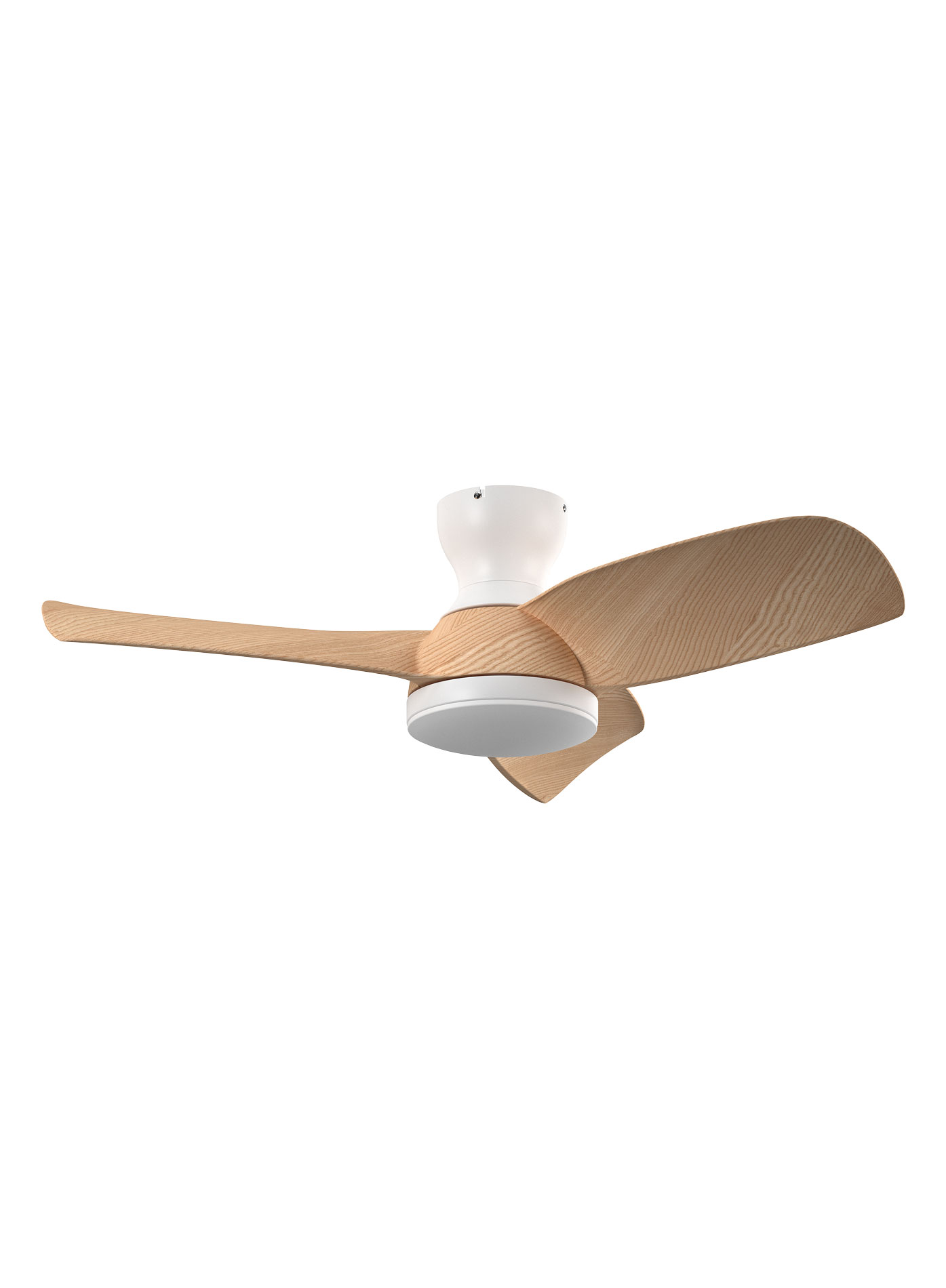Ventilador de Techo Creta XL Blanco y Madera Ø107cm con Luz LED CCT