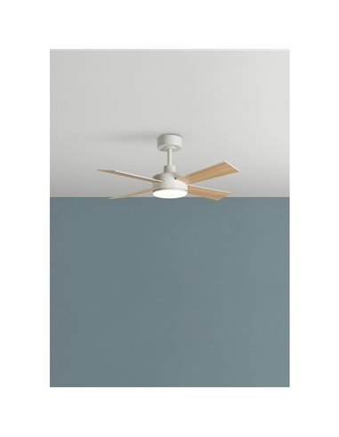 Ventilador de Techo TASOS Blanco con Luz LED CCT y Aspas Reversibles | Mdc