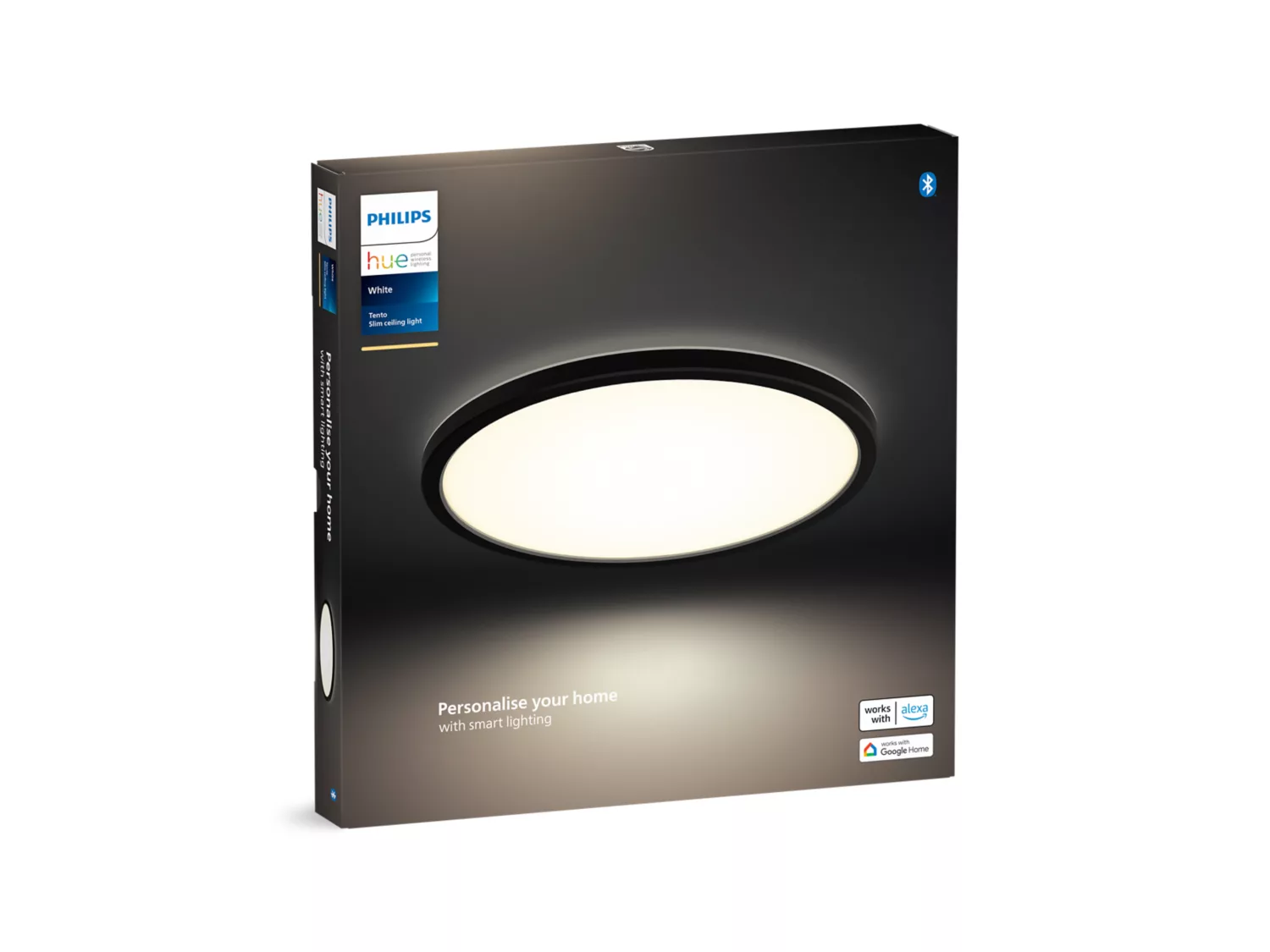 Panel de techo LED Tento W redondo de 29,1 cm negro | Philips Hue