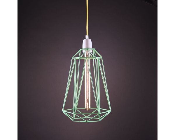 Lámpara colgante Diamante 5 - FilamentStyle - Tuquesa/Amarillo