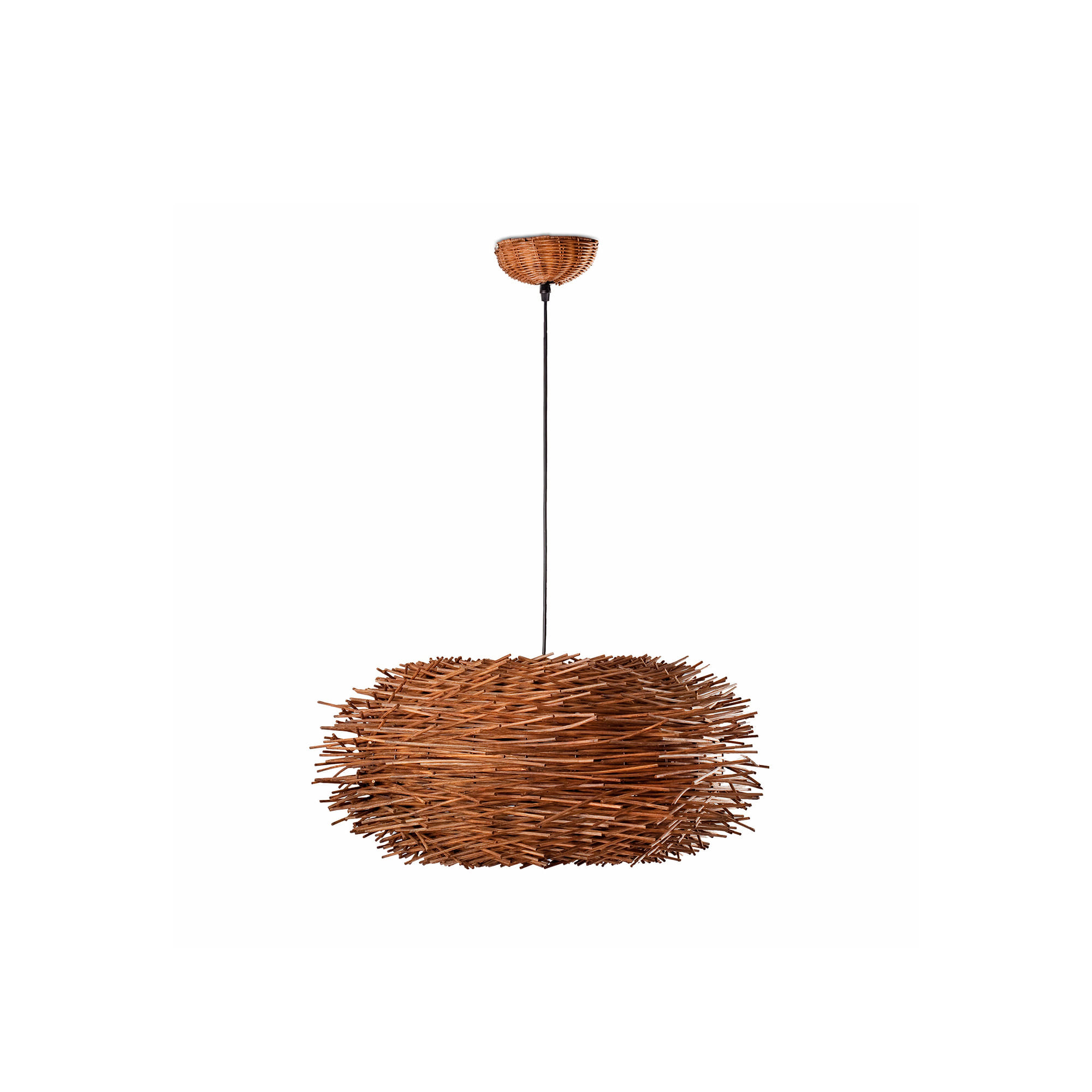 Lámpara Colgante Nido de Faro | Diseño Orgánico en Ratán Natural