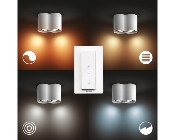 Foco doble PILLAR - Philips Hue - Blanco