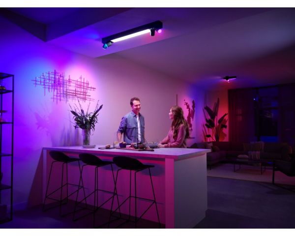 Plafón de cuatro luces CENTRIS - Philips Hue - Negro