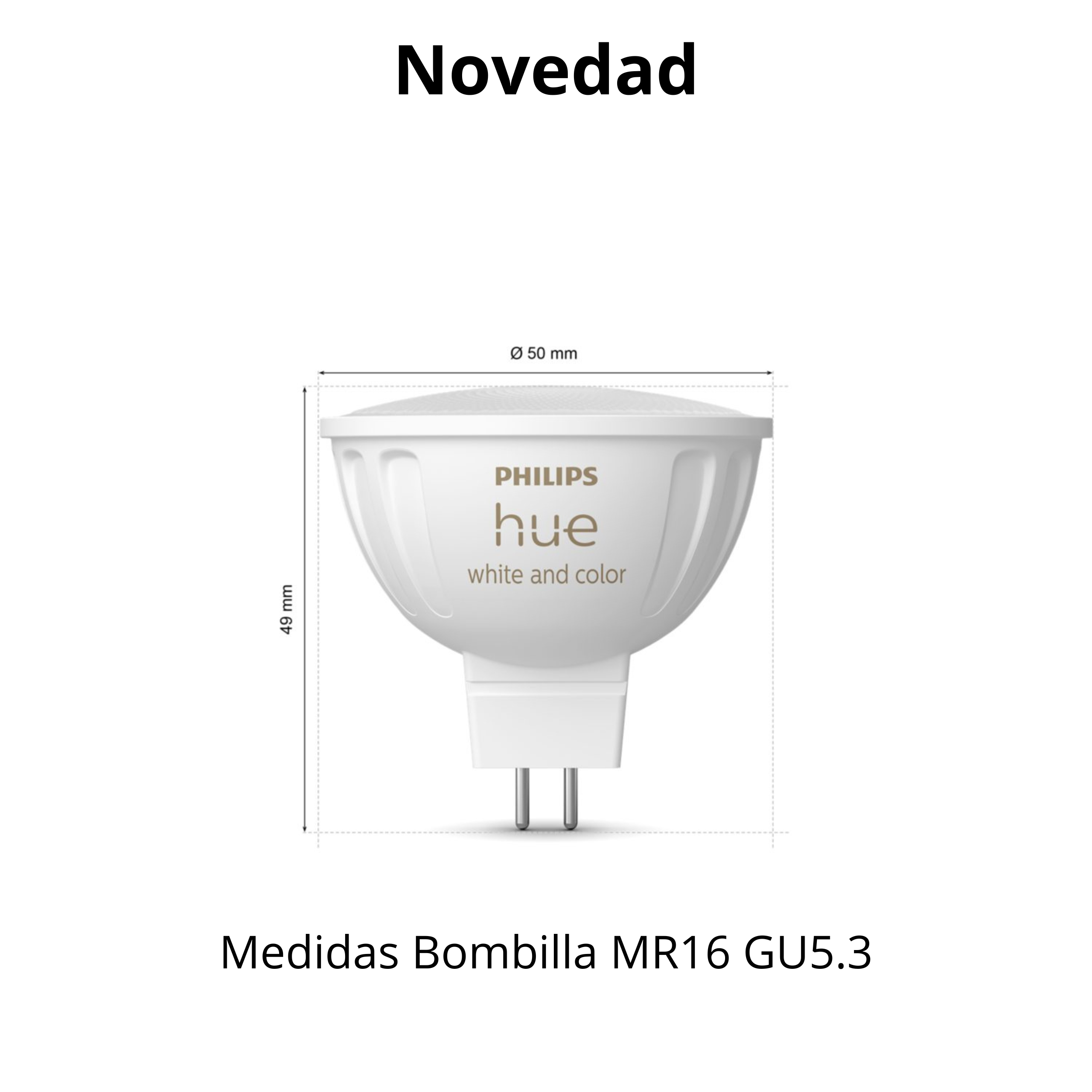 Bombilla White Color Ambiance 12V MR16 pack 2 uds. | Philips Hue 