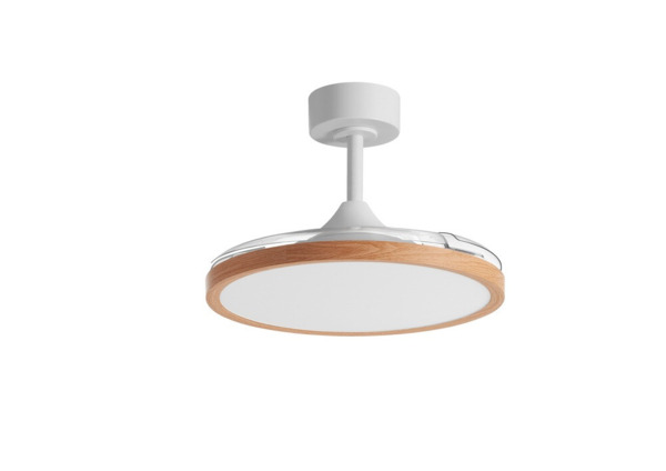 Ventilador de Techo Retráctil Corfu Blanco Natural con Luz LED