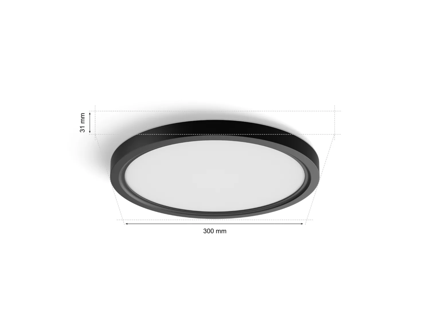 Panel de techo LED Tento WA redondo de 29,1 cm negro | Philips Hue