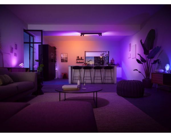 Plafón de cuatro luces CENTRIS - Philips Hue - Negro