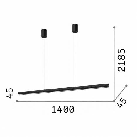 IDEAL LUX DORICA SP1 D45 ARANCIONE 35W LED 3000K