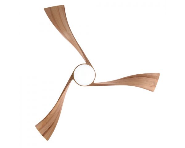 Ventilador JANUBI DC - Fabrilamp - Níquel / Madera Haya