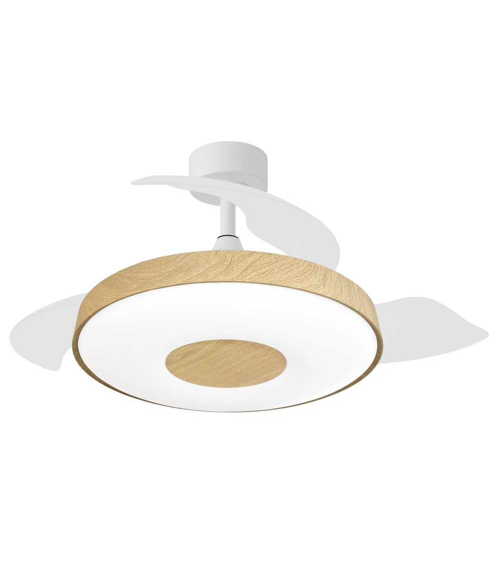 Ventilador de Techo París Blanco con Luz LED y Mando