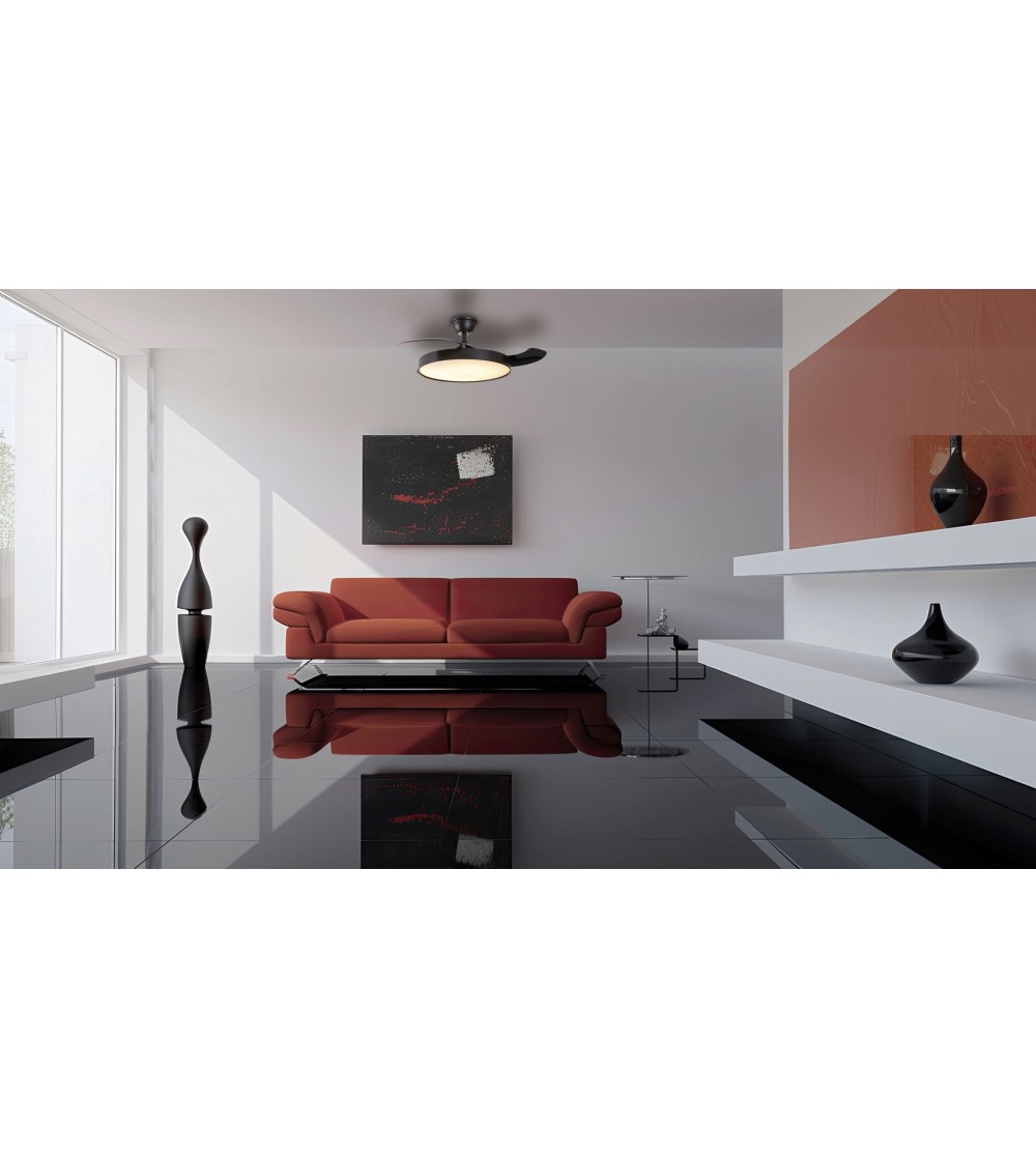 VENTILADOR DE TECHO SIDNEY NEGRO CCT 1100Ø | JUERIC