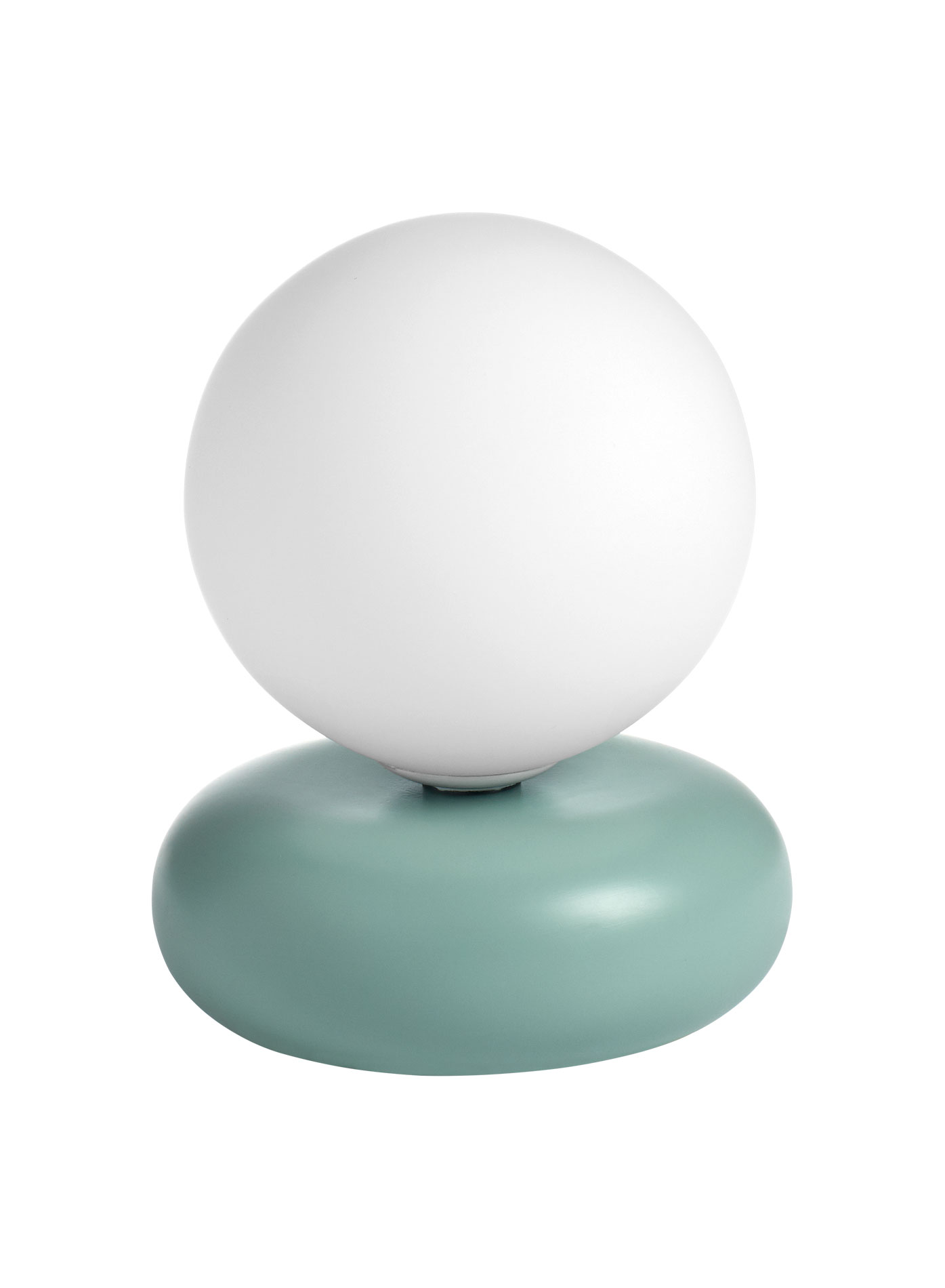 Lámpara de Sobremesa Olivia Verde con Esfera de Cristal Opal | MDC