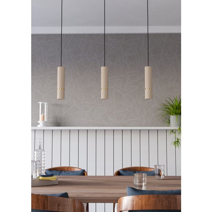 Caminia Lámpara colgante led con 3 bombilla gu10 color Arena | Eglo