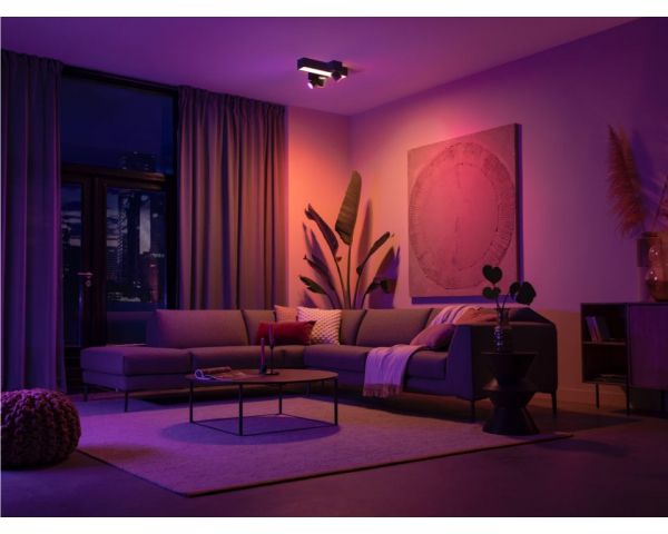 Plafón triple CENTRIS SMALL - Philips Hue - Negro