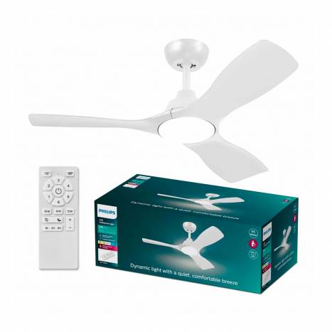 Ventilasdor de techo Olas Fan ceiling 42' 30W+24W blanco-white | Philips