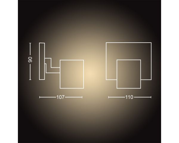 Foco RUNNER sin mando - Philips Hue - Negro