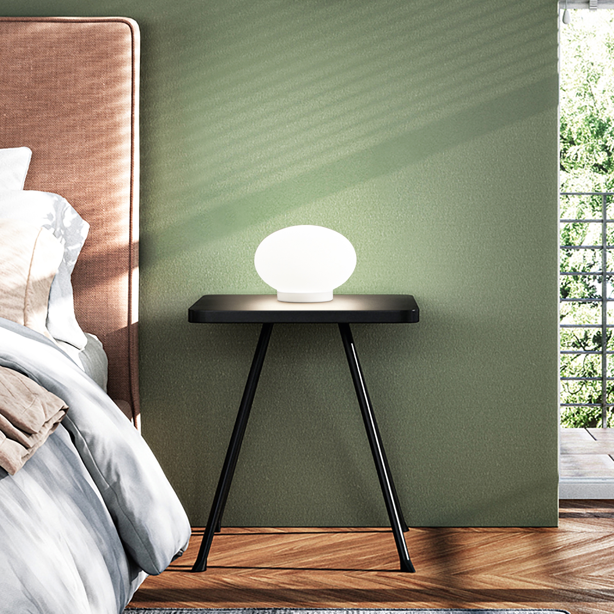 Lámpara de Sobremesa de Diseño Smarties Ø40cm Cristal Blanco | Ideal Lux Lámpara de Sobremesa de Diseño Smarties Ø40cm Cristal Blanco | Ideal Lux