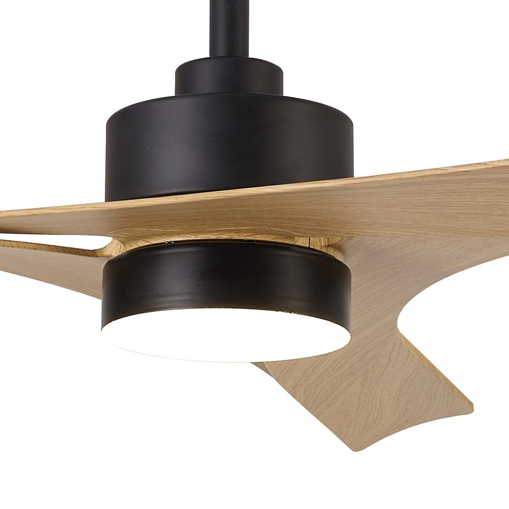 VENTILADOR LED THAI NEGRO MADERA | Mantra