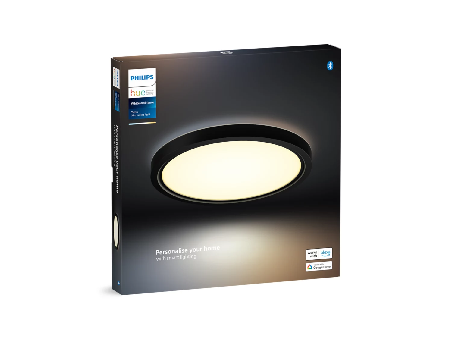 Panel de techo LED Tento WA redondo de 29,1 cm negro | Philips Hue