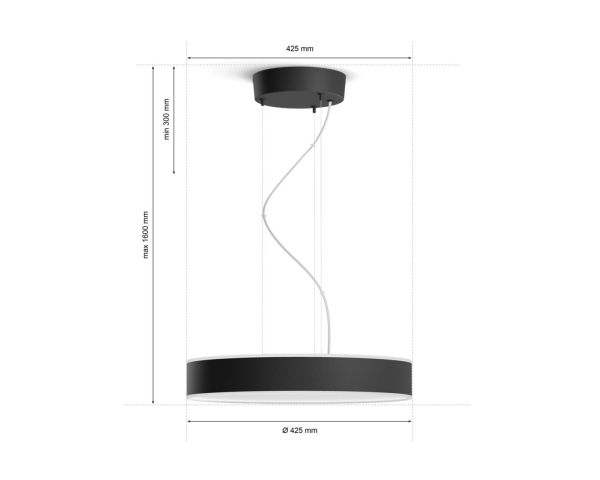 Lámpara colgante ENRAVE - Philips Hue - Negro
