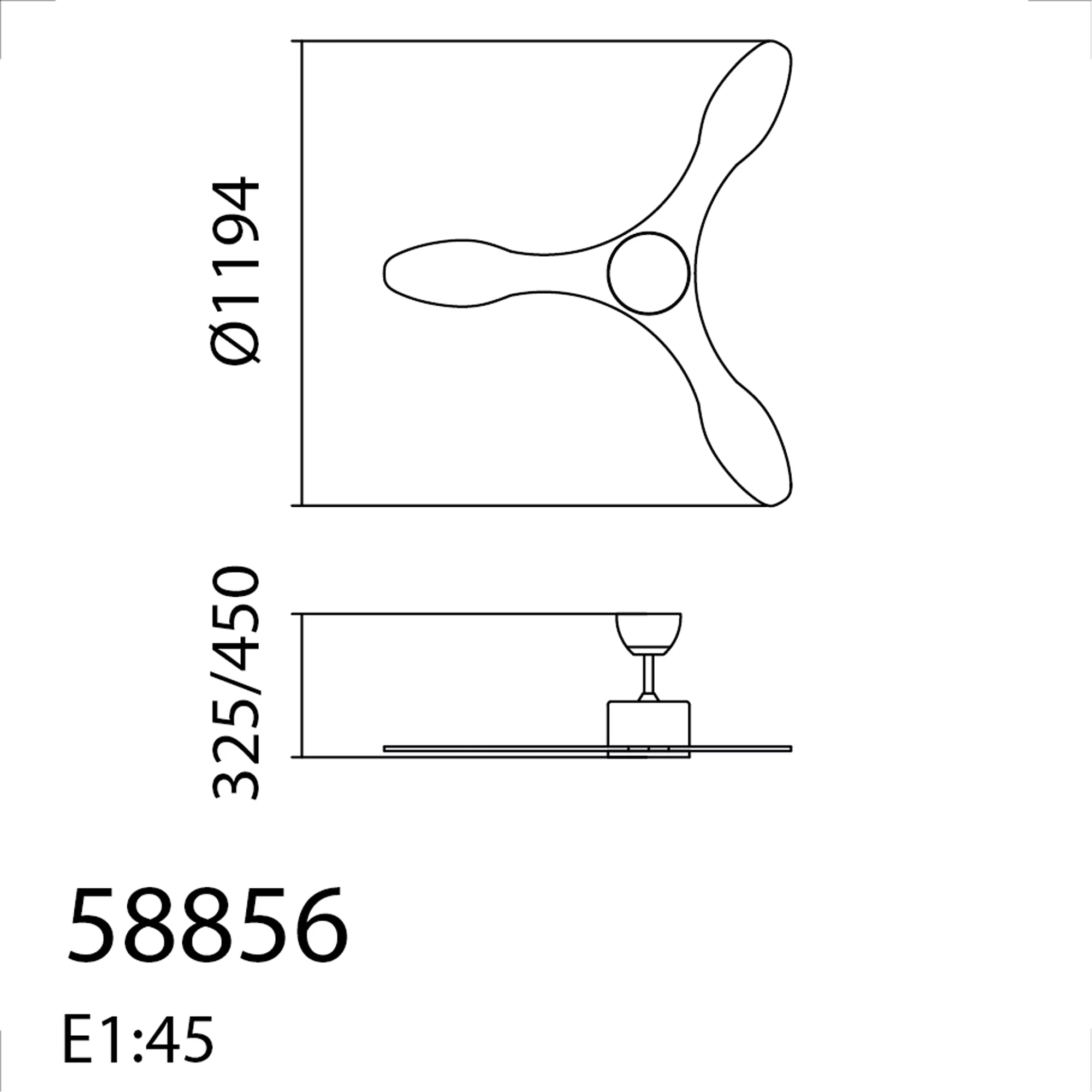 MDC RIGA WO Ventilador blanco grande 120cm 35w.