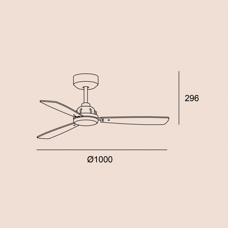 Ventilador XALOC 100CM - LEDS C4 - Madera Clara