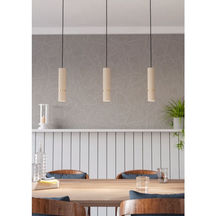 Caminia Lámpara colgante led con 3 bombilla gu10 color Arena | Eglo