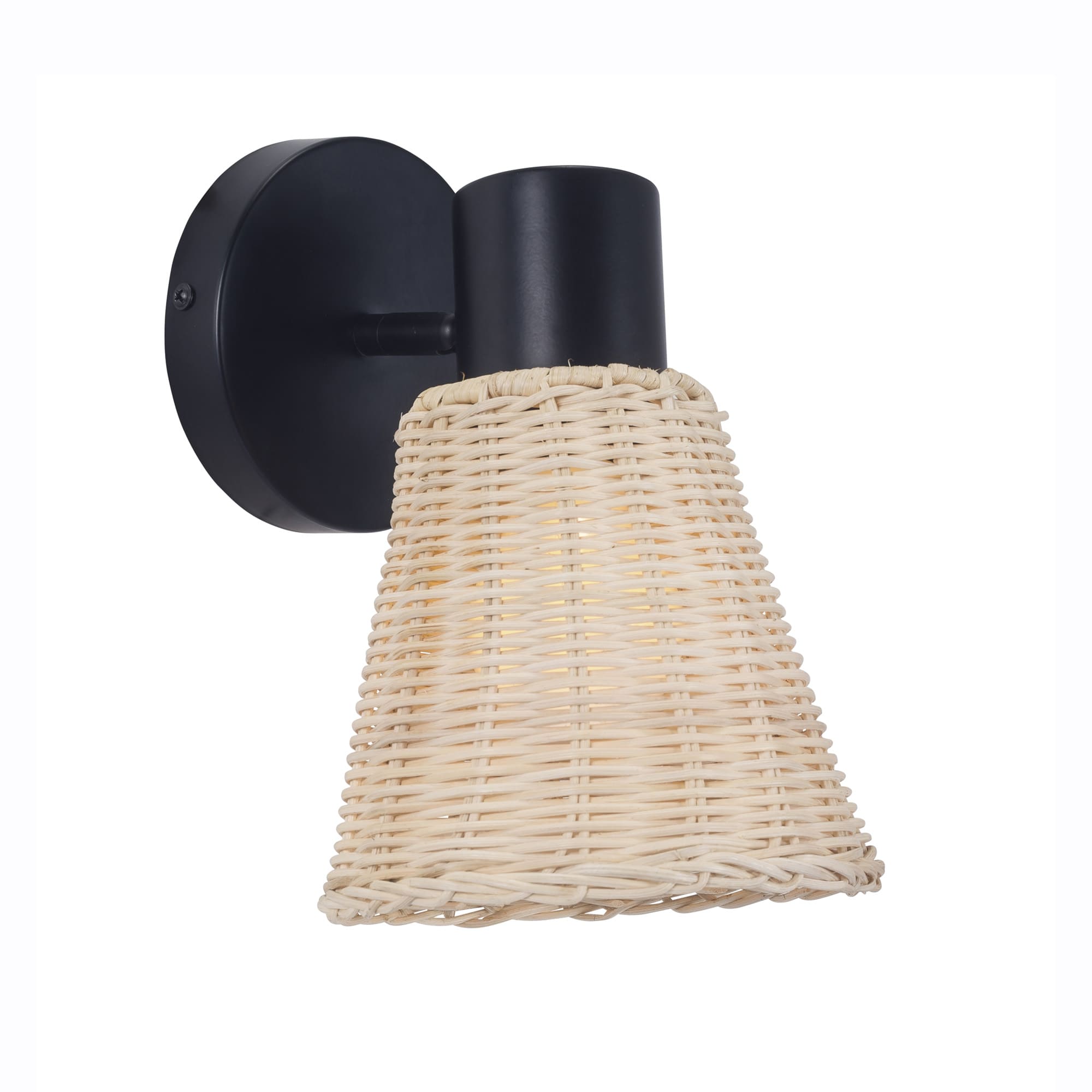 Aplique Nature negro/ratán natural E27 15w | Forlight
