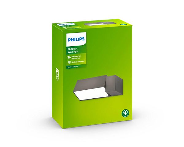 Aplique para exteriores BORDER - Philips - Antracita