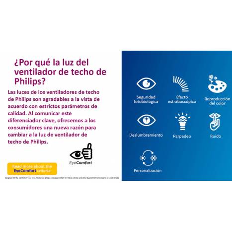 Ventilasdor de techo Olas Fan ceiling 42' 30W+24W blanco-white | Philips