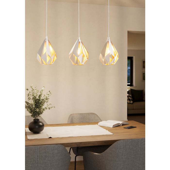 Lámpara de techo CARLTON Blanco, dorado | Eglo