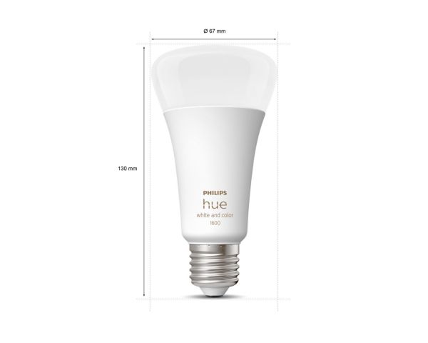 Bombilla inteligente 13,5W E27 White and Color Ambiance - 1600 - Philips Hue