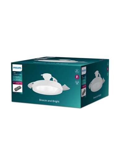 Ventilador de Techo con Aspas Retráctiles BLISS y Luz Efecto Cielo Estrellado | Philips