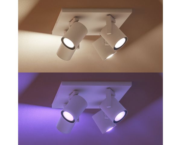 Foco de cuatro luces ARGENTA - Philips Hue - Blanco