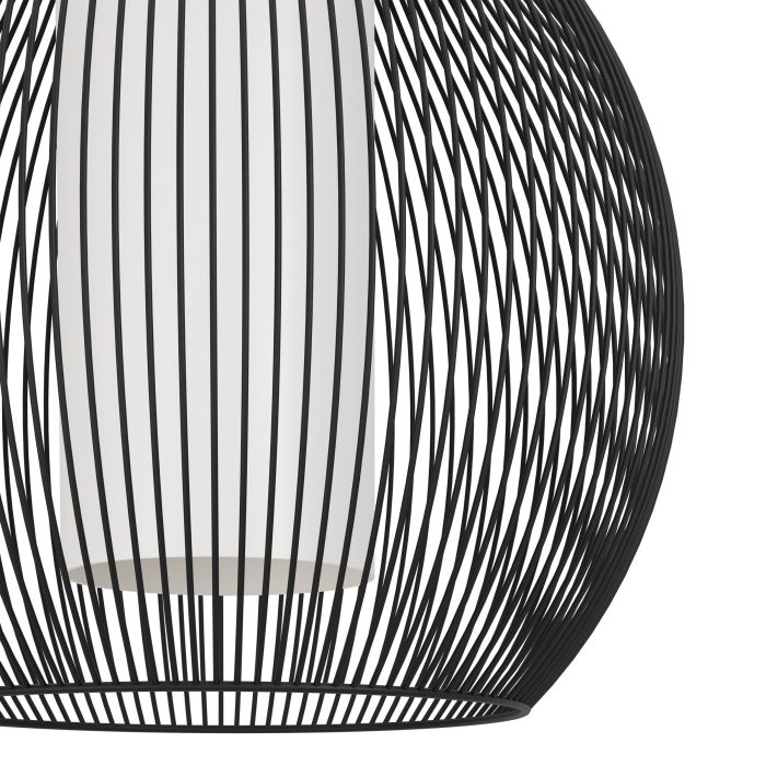 Lámpara Colgante Negra RAZONI 1 Ø32,5cm E27 | Eglo