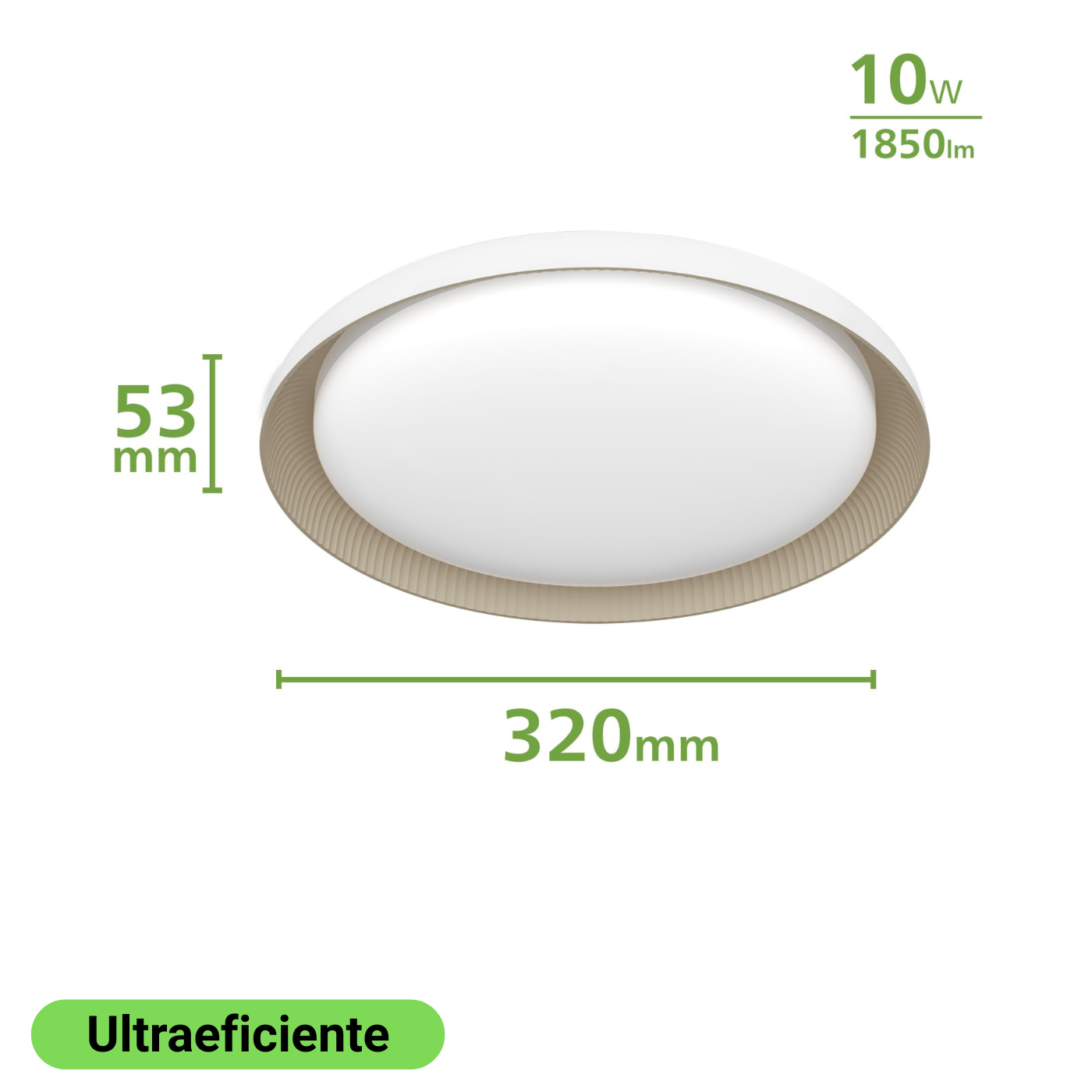 Plafón LED Philips PEBBLO Ultra Eficiente 10W - Elige tu Tono de Luz | Philips