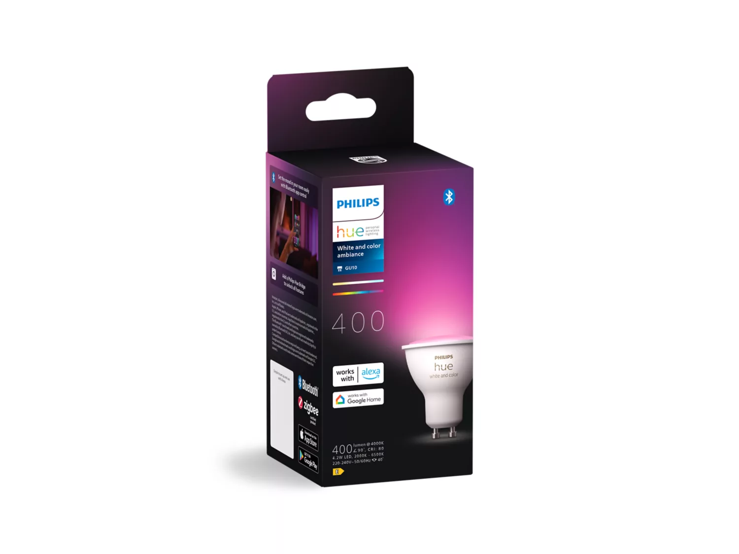 Bombilla inteligente 4,2W GU10 White and Color Ambiance - Philips Hue