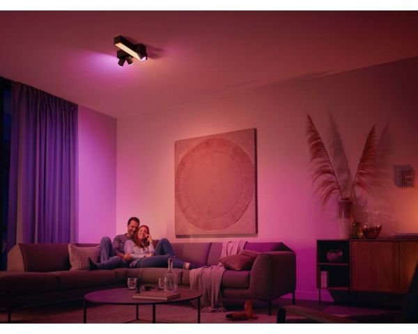 Plafón triple CENTRIS SMALL - Philips Hue - Negro
