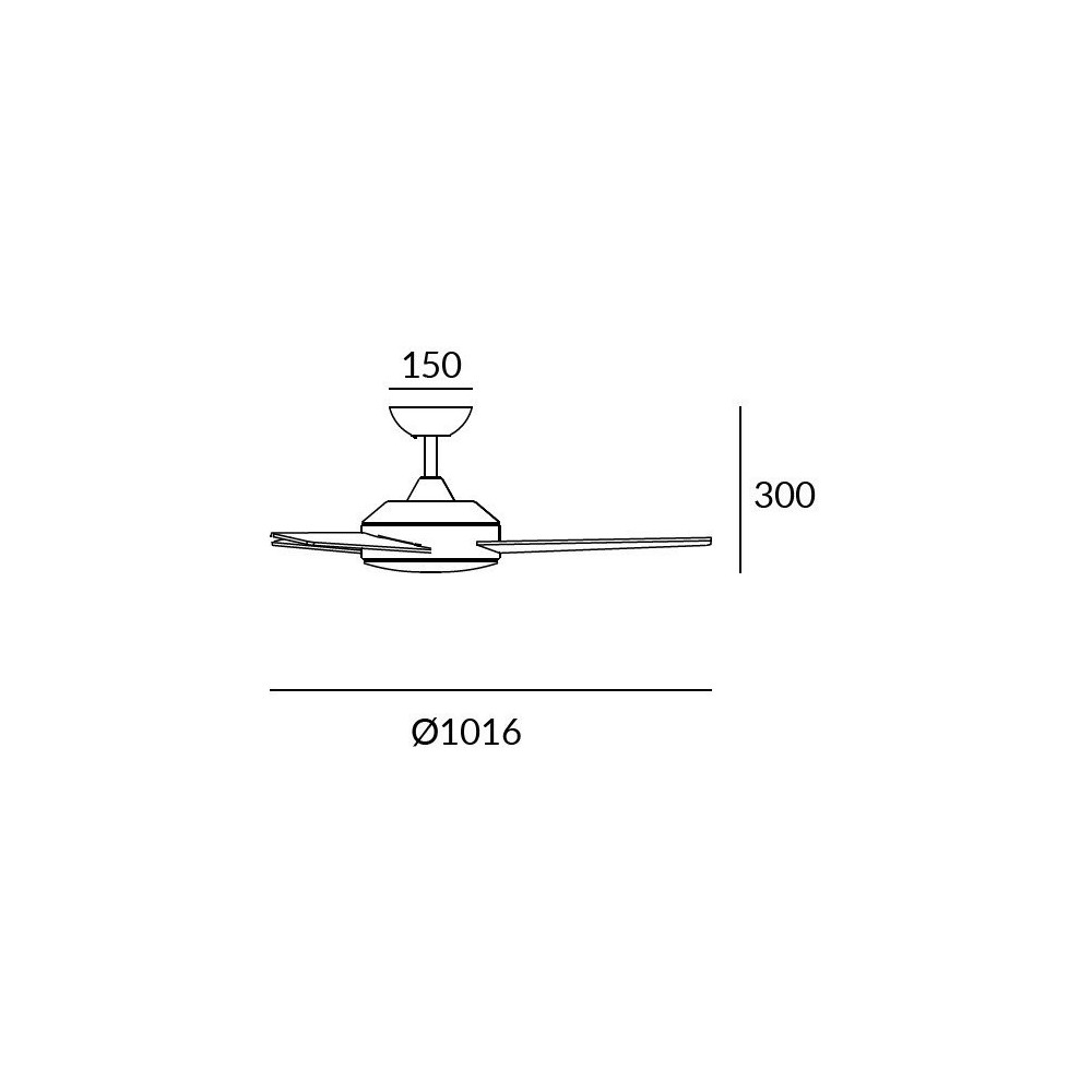 Ventilador de Techo Windy Blanco y Haya Ø101cm SIN LUZ