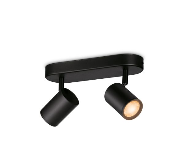 Foco de dos luces IMAGEO White and Color - WiZ - Negro